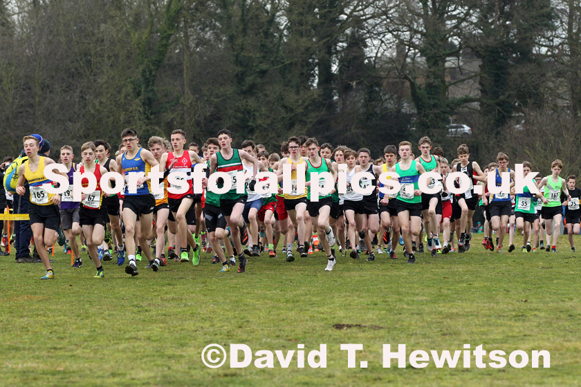 Boys under-15s Northern Cross Country Champs., Camp Hill Estate, Kirklington.  Photo: David T. Hewitson/Sports for All Pics